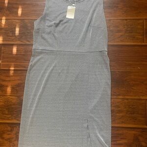Business Dressy Gray Sleeveless Dress size 14